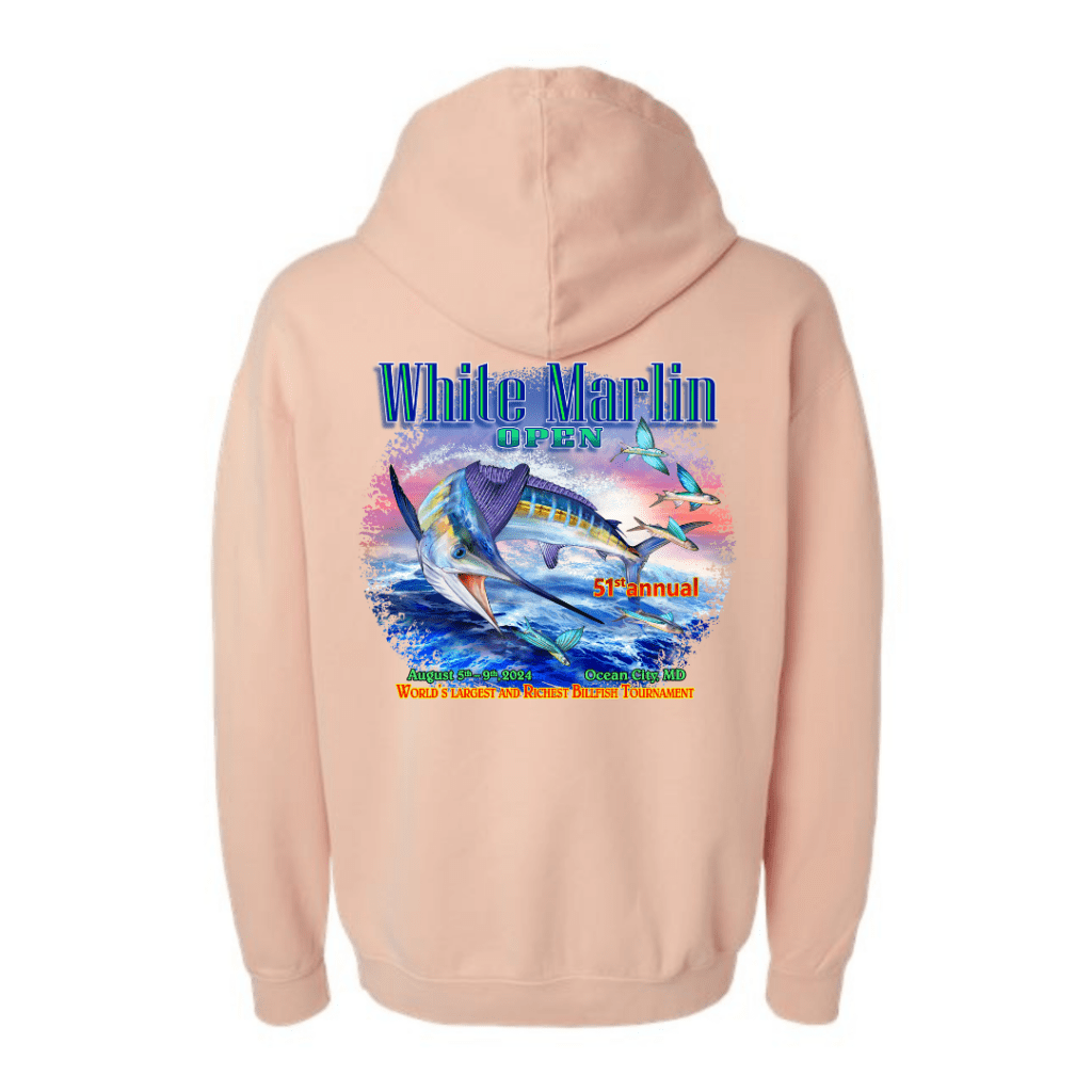 WMO 2024 Pigment Dyed Hoodie White Marlin Open Store