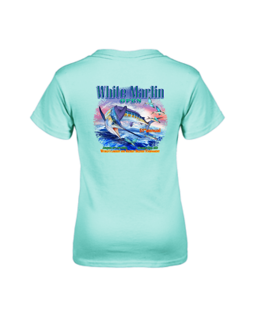 WMO 2024 Short Sleeve Youth Tshirt White Marlin Open Store