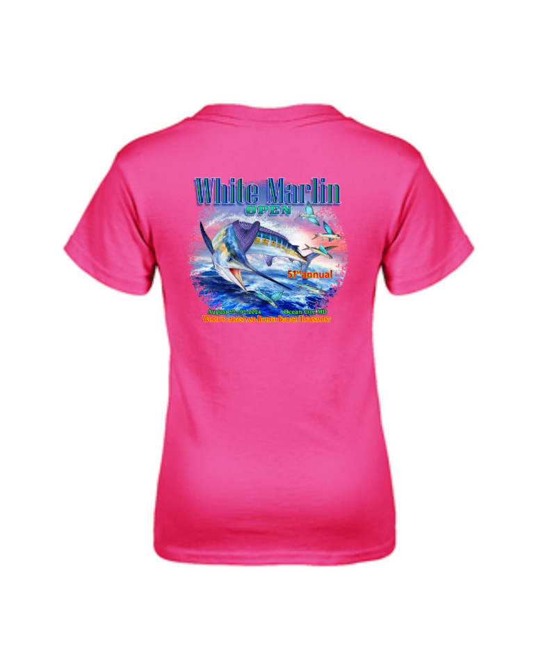 WMO 2024 Short Sleeve Youth Tshirt White Marlin Open Store